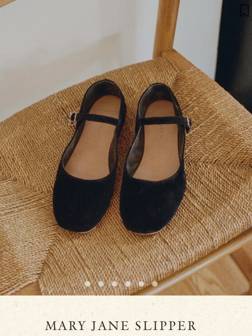 Doen Black Mary Jane Velvet Slippers - Picture 2 of 8